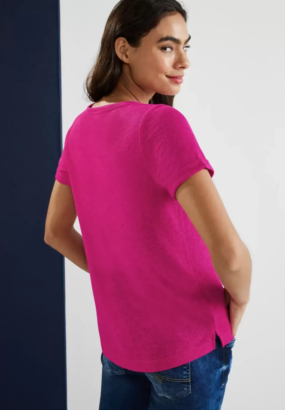 T-Shirt Im Leinenlook