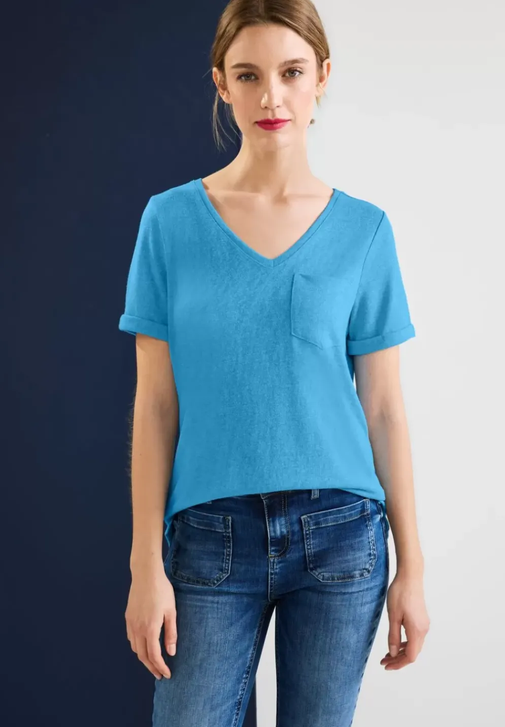 T-Shirt Im Leinenlook