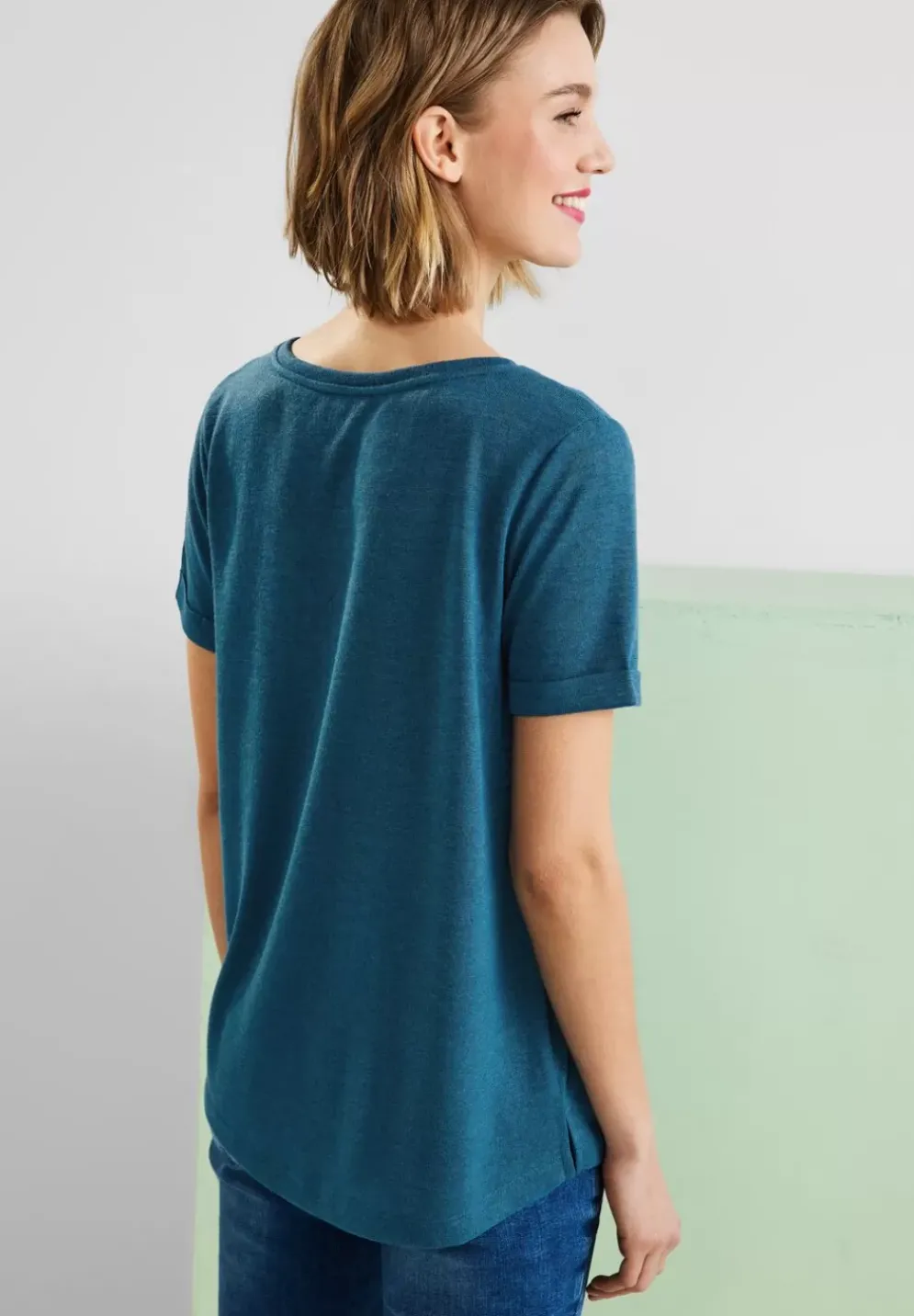 T-Shirt Im Leinenlook