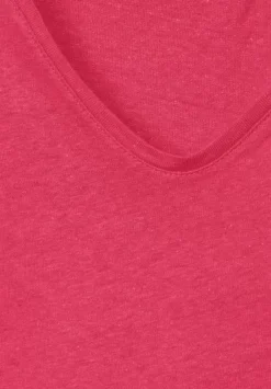 T-Shirt Im Leinenmix