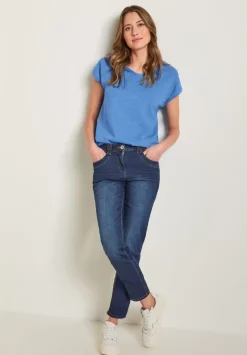 T-Shirt Im Leinenmix