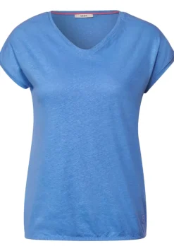 T-Shirt Im Leinenmix