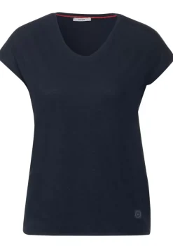 T-Shirt Im Leinenmix