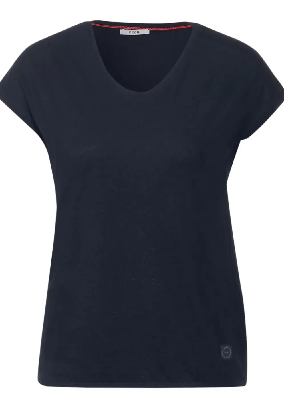 T-Shirt Im Leinenmix