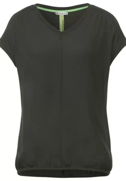T-Shirt Im Materialmix