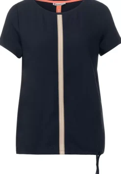 T-Shirt Im Materialmix