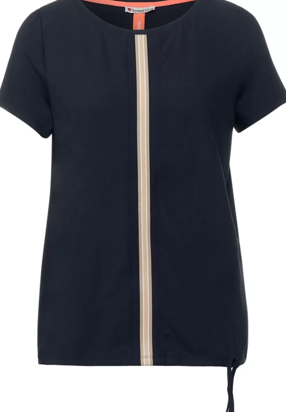 T-Shirt Im Materialmix