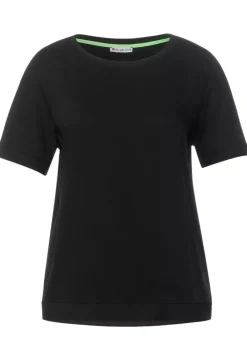 T-Shirt Im Materialmix