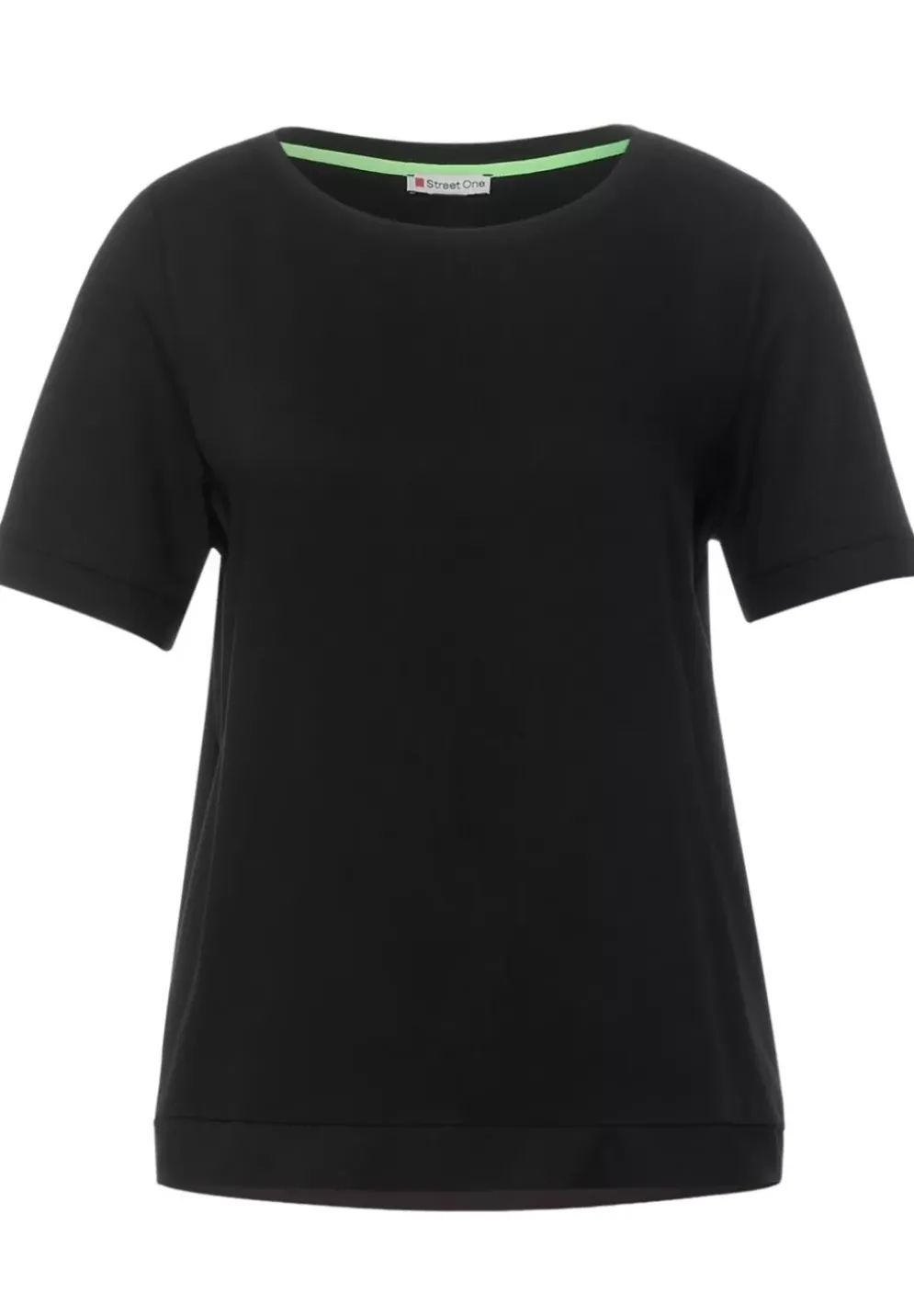 T-Shirt Im Materialmix