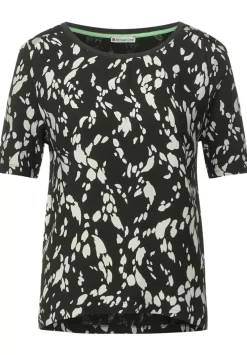T-Shirt Im Materialmix