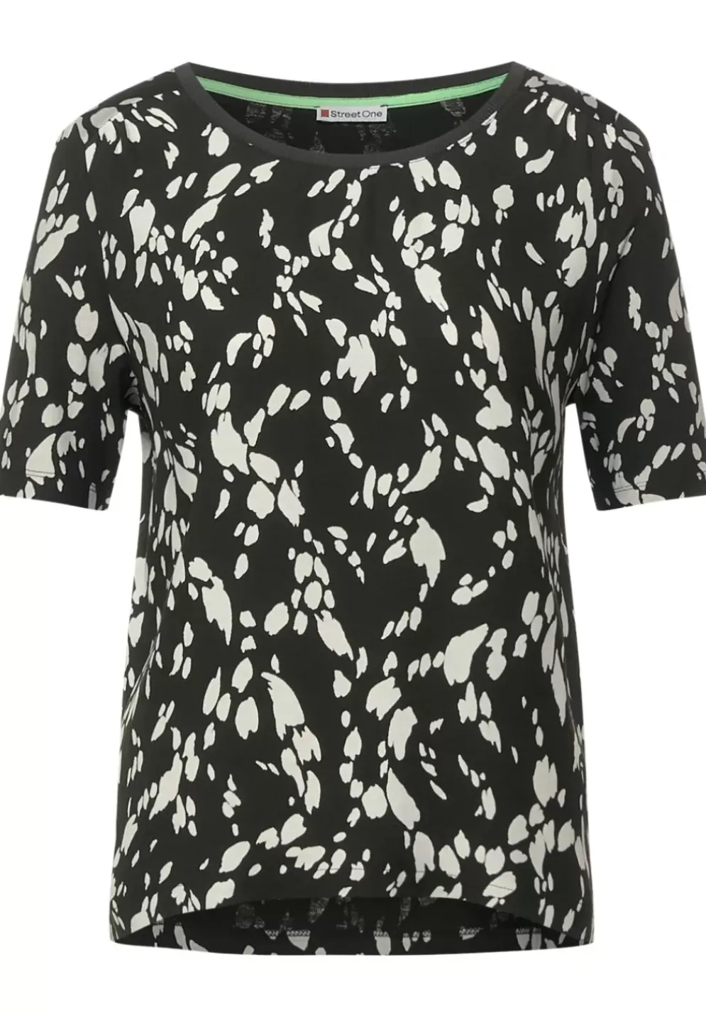 T-Shirt Im Materialmix