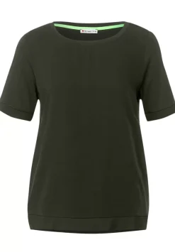 T-Shirt Im Materialmix