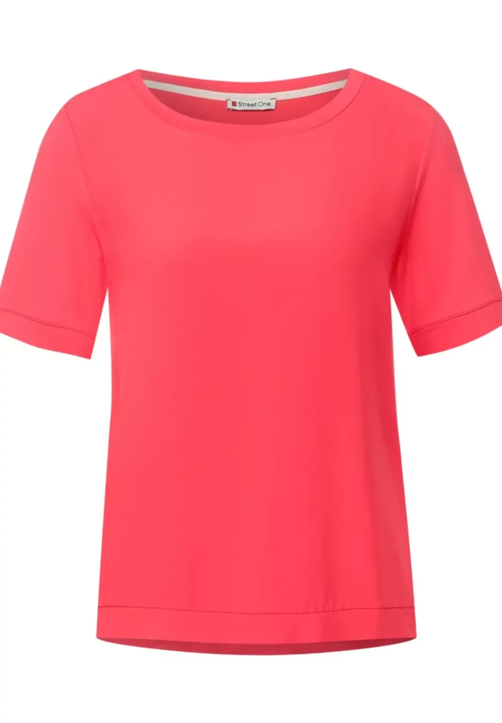 T-Shirt Im Materialmix