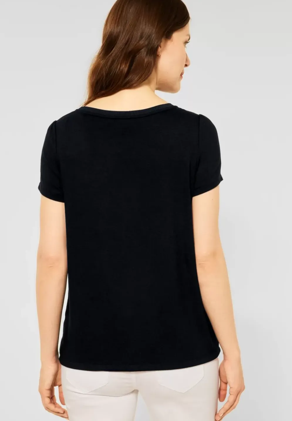 T-Shirt Im Materialmix