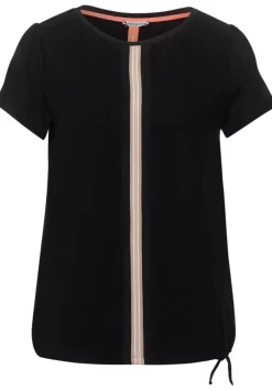 T-Shirt Im Materialmix