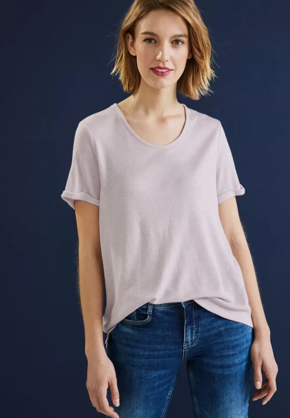 T-Shirt Im Schimmerlook