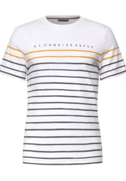 T-Shirt Im Streifenmix