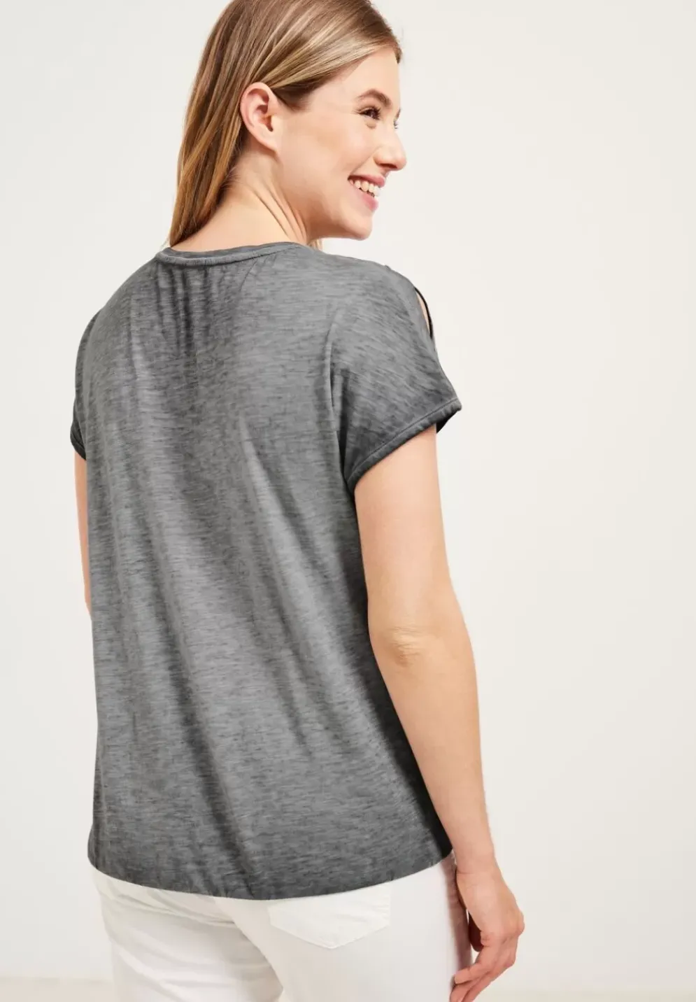 T-Shirt In Gewaschener Optik