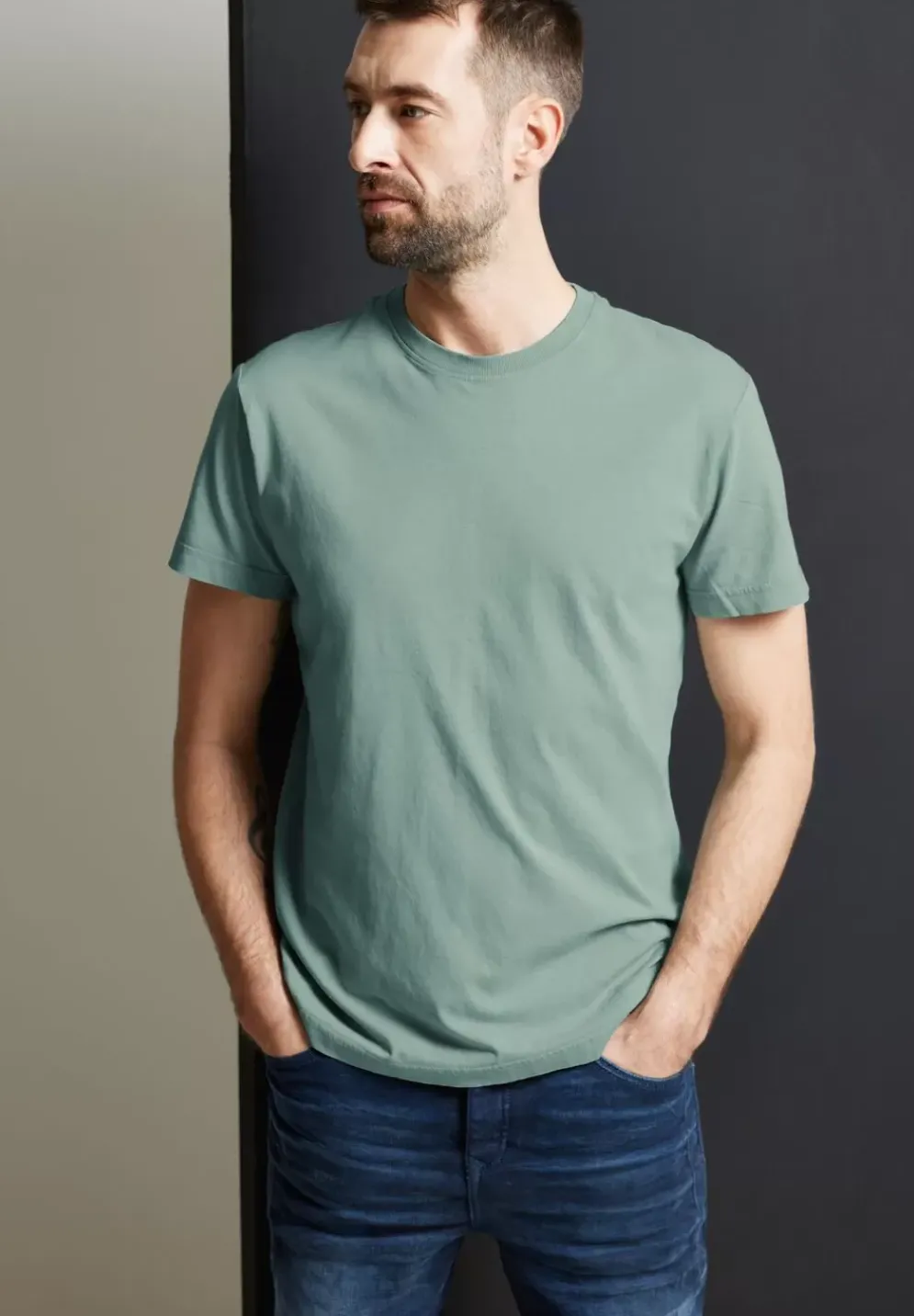 T-Shirt In Gewaschener Optik