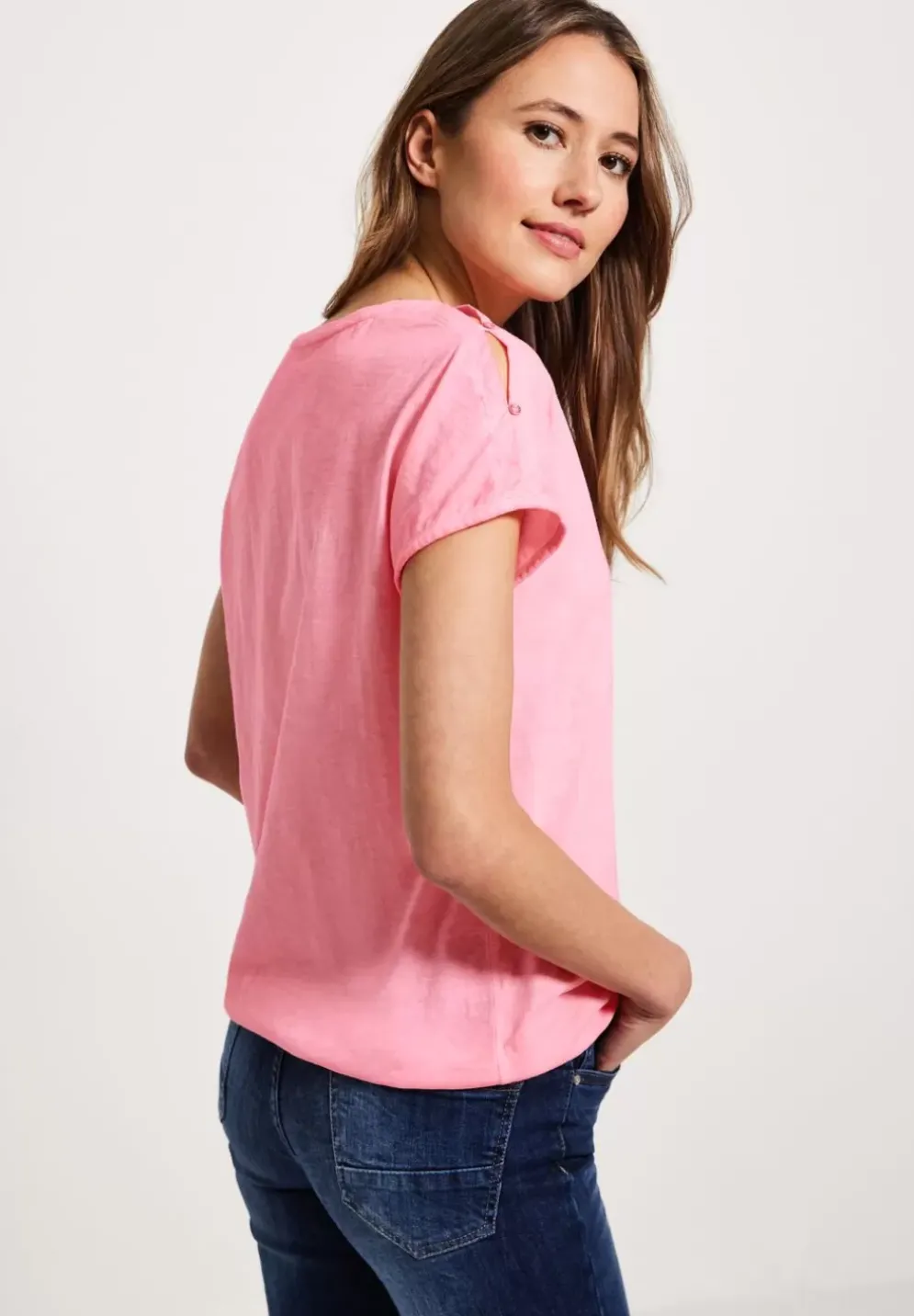 T-Shirt In Gewaschener Optik