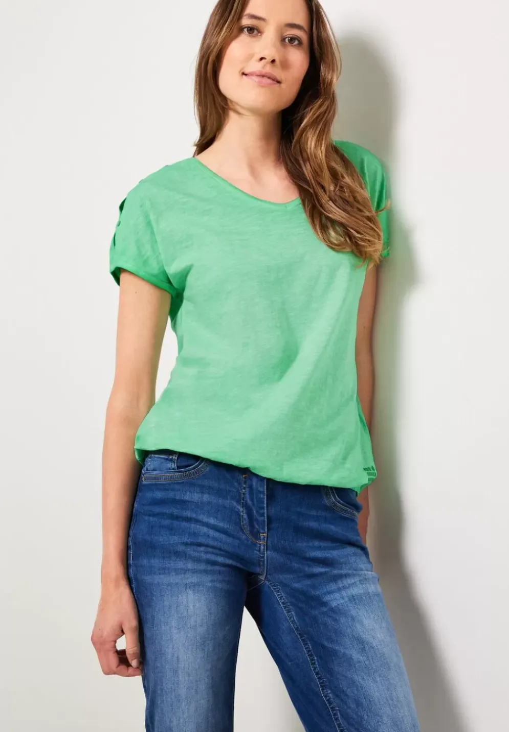 T-Shirt In Gewaschener Optik