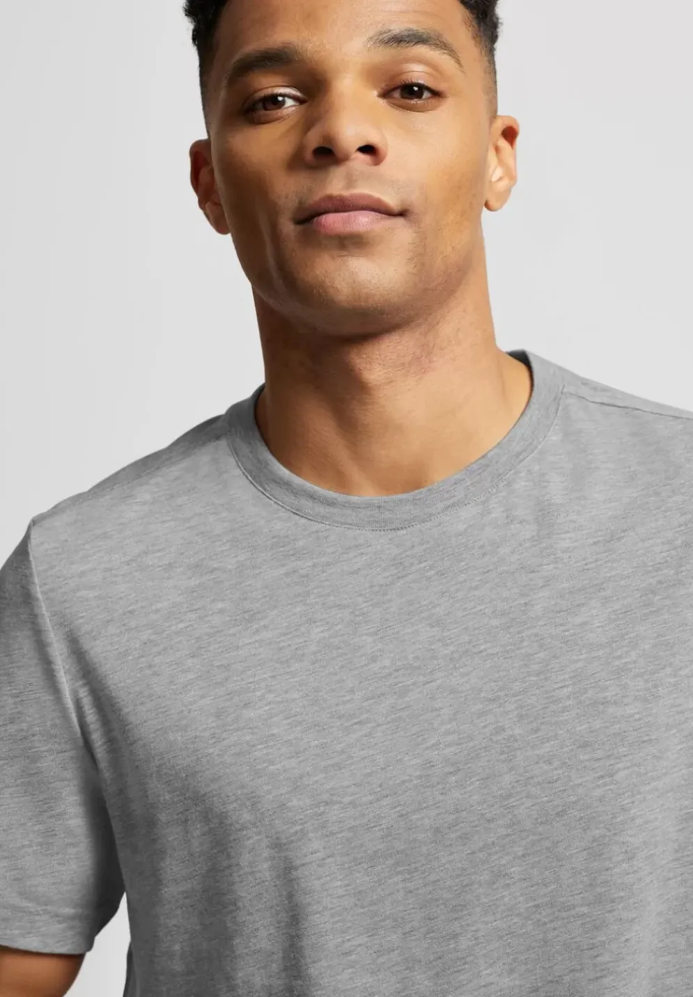 T-Shirt In Melange Optik
