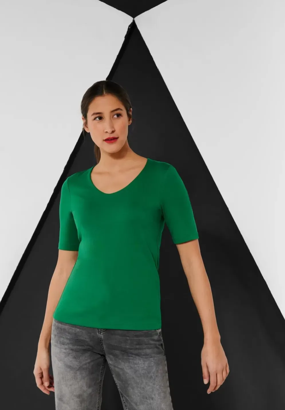 T-Shirt In Unifarbe