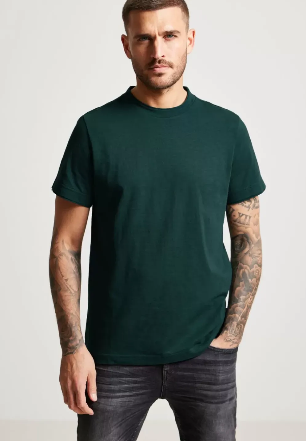 T-Shirt In Unifarbe