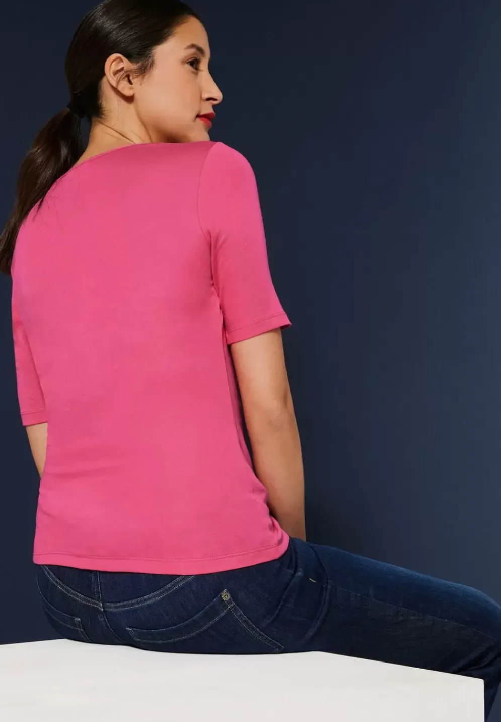 T-Shirt In Unifarbe