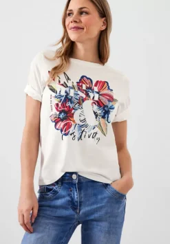 T-Shirt Mit Blumen Fotoprint