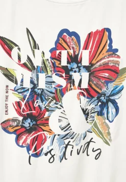 T-Shirt Mit Blumen Fotoprint