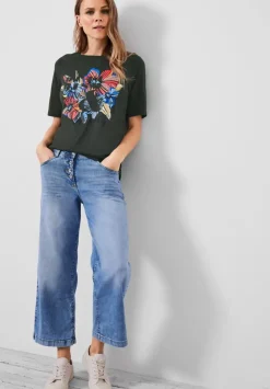 T-Shirt Mit Blumen Fotoprint
