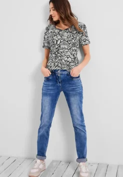 T-Shirt Mit Blumenmuster
