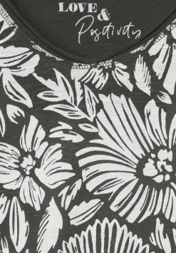 T-Shirt Mit Blumenmuster