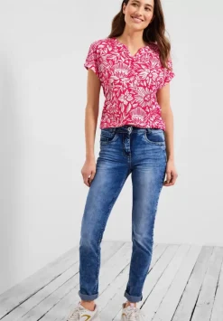 T-Shirt Mit Blumenmuster