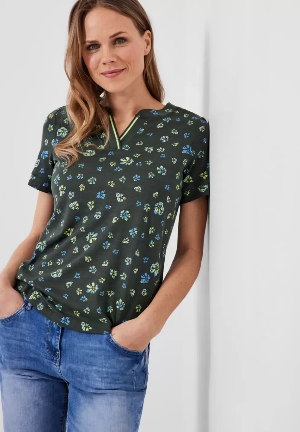 T-Shirt Mit Blumenprint