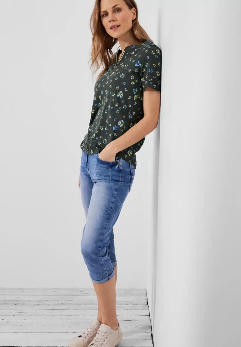 T-Shirt Mit Blumenprint