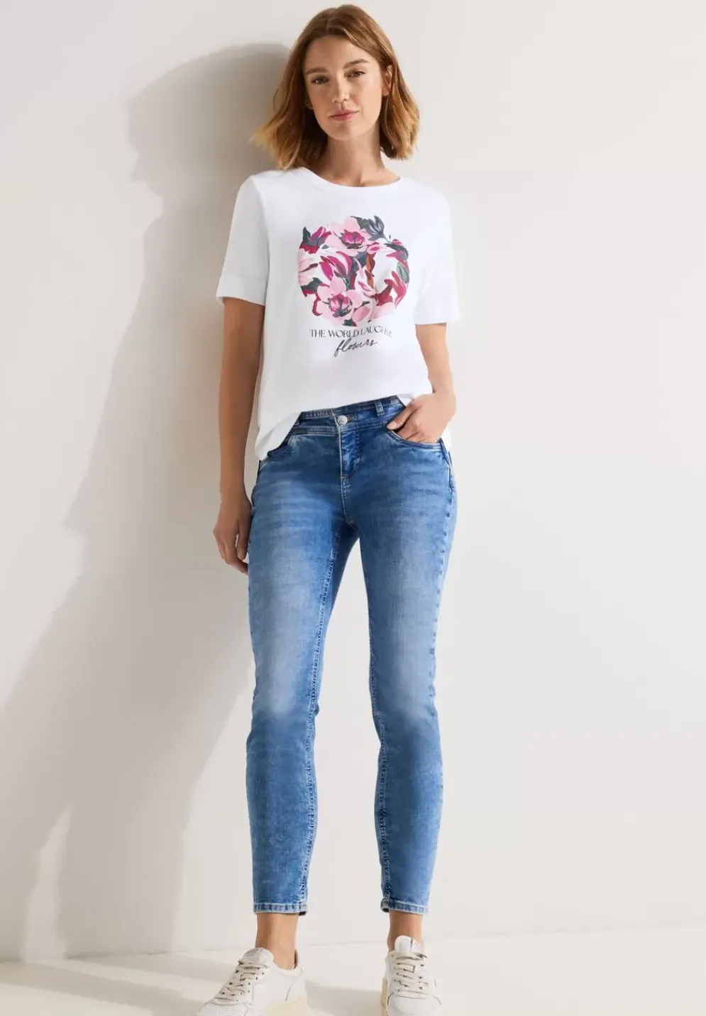 T-Shirt Mit Blumenprint