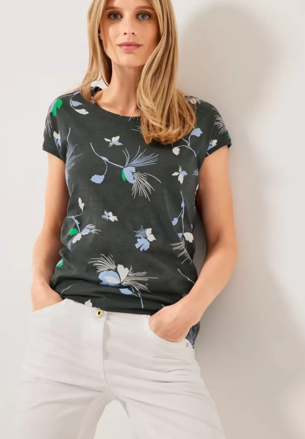 T-Shirt Mit Blumenprint
