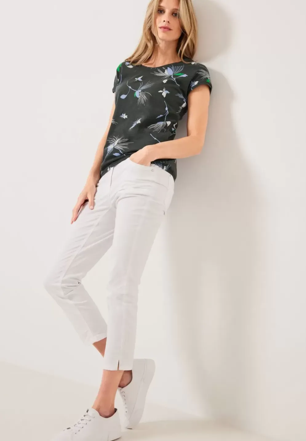 T-Shirt Mit Blumenprint