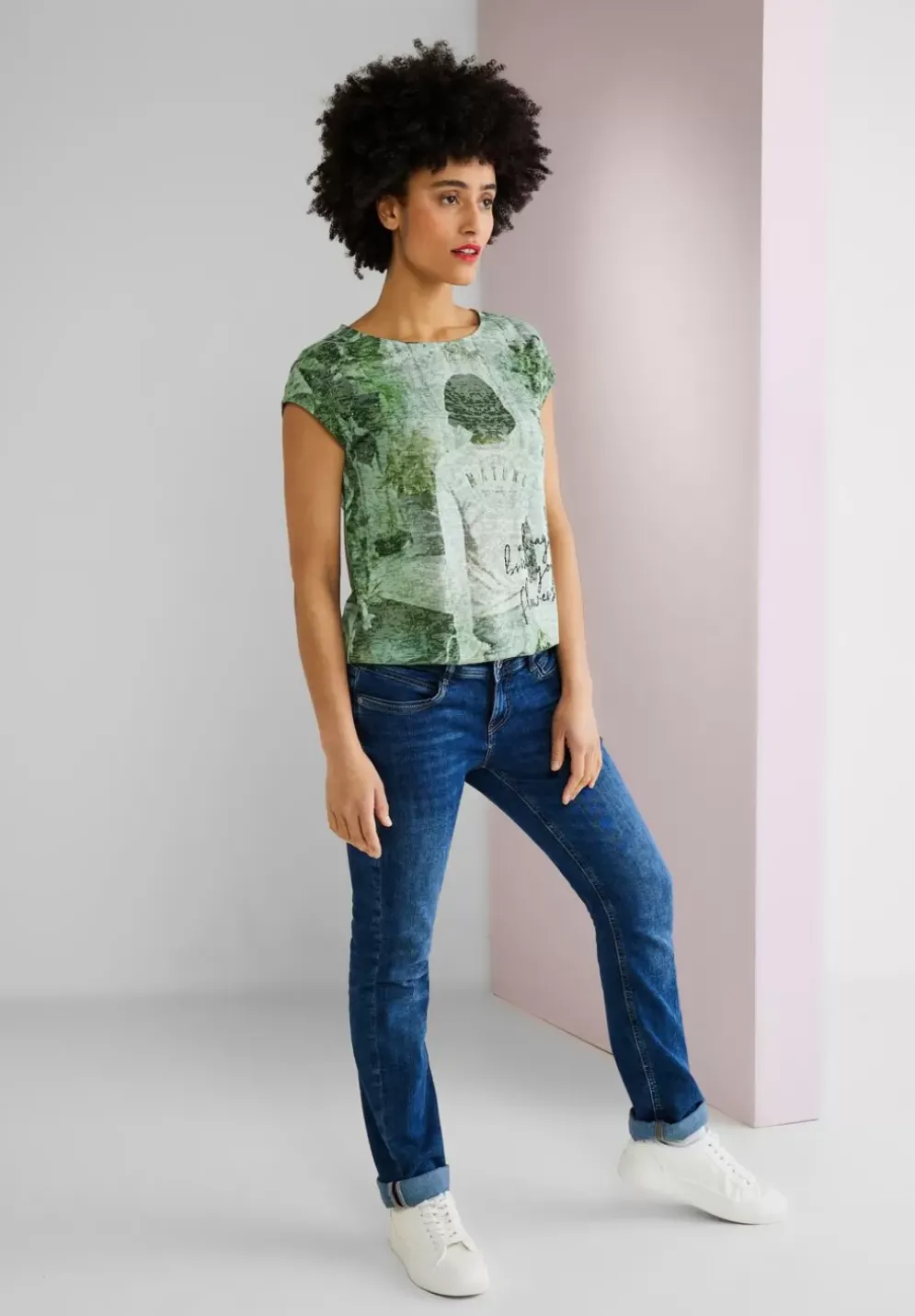 T-Shirt Mit Burn Out Artwork