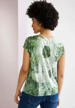 T-Shirt Mit Burn Out Artwork