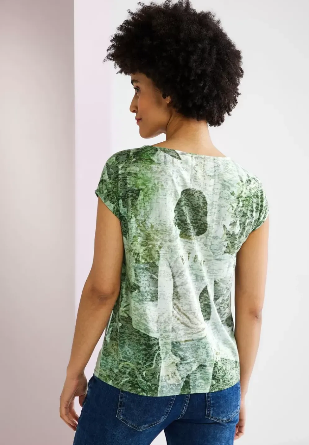 T-Shirt Mit Burn Out Artwork