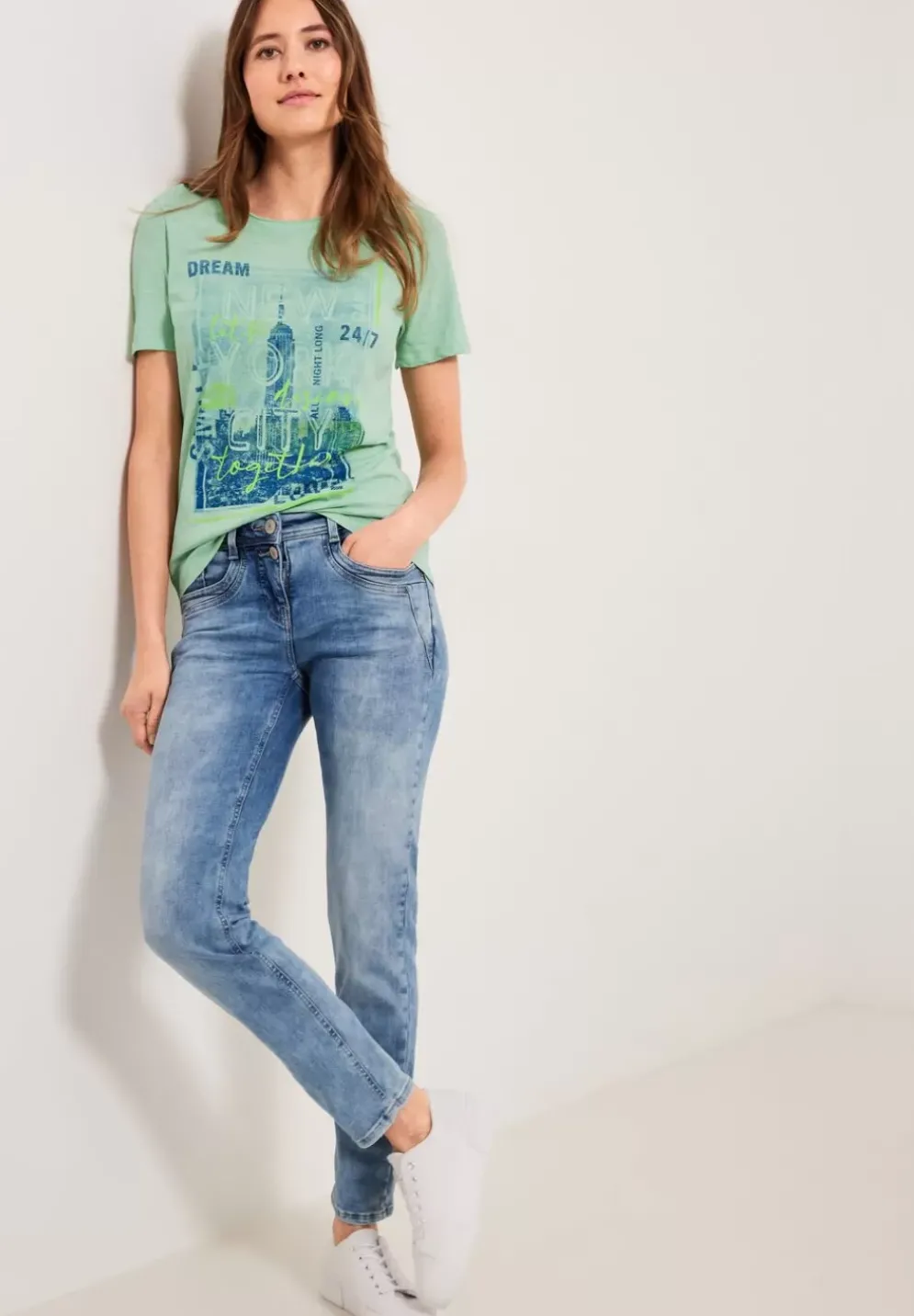 T-Shirt Mit City Fotoprint