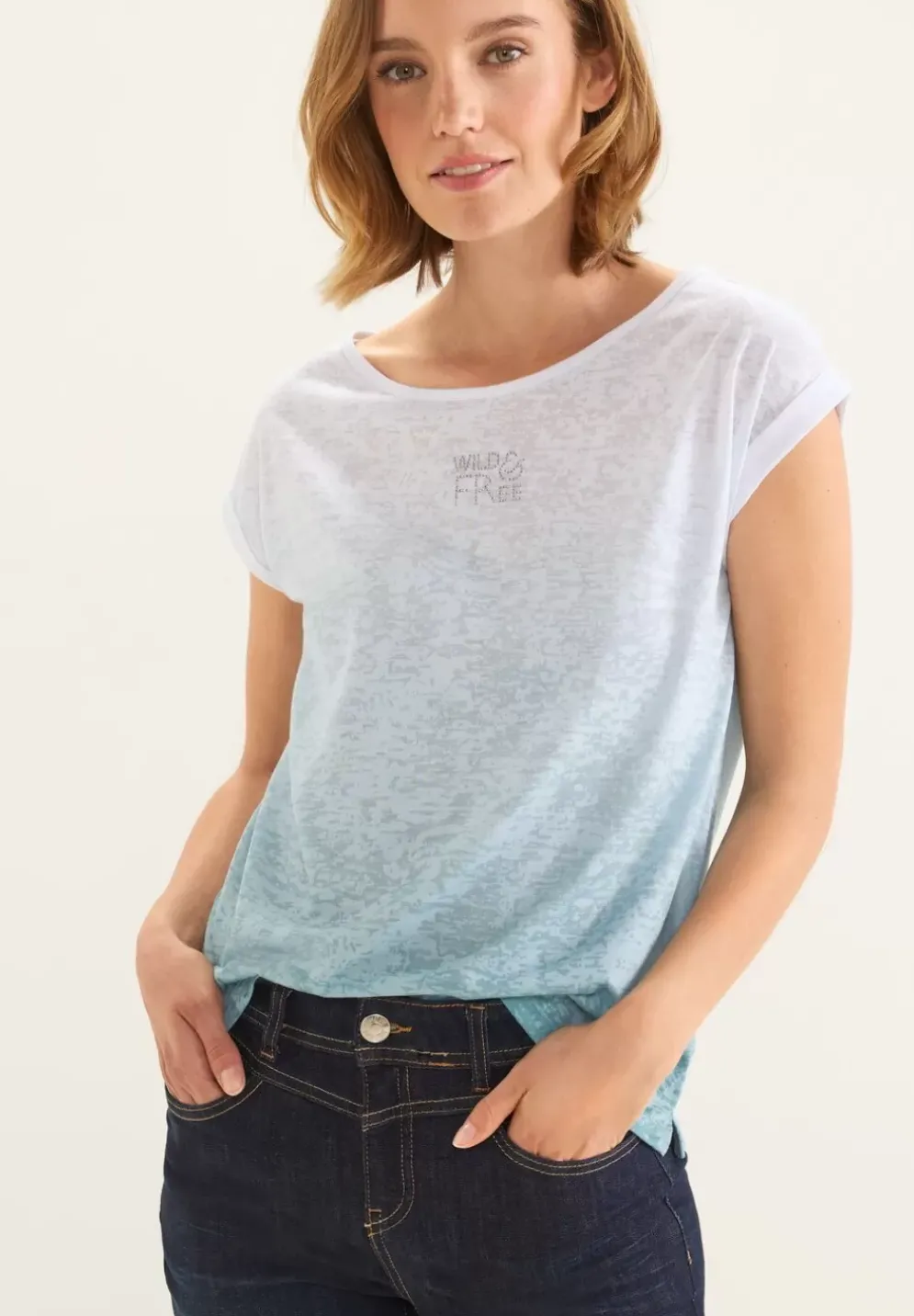 T-Shirt Mit Farbverlauf