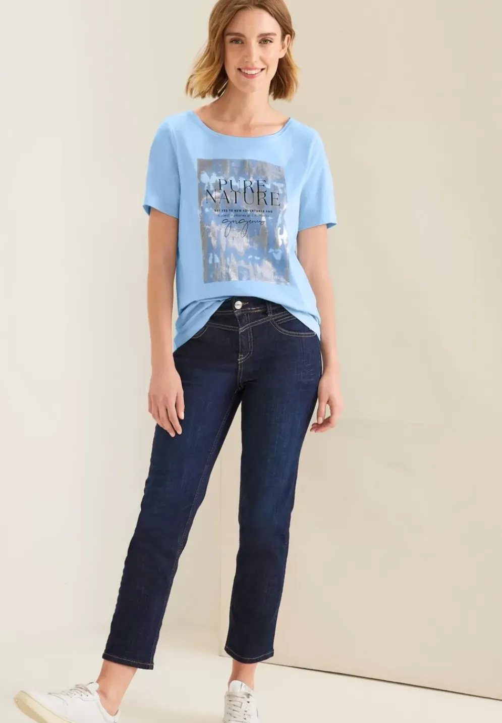T-Shirt Mit Folienprint