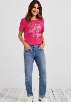 T-Shirt Mit Folienprint