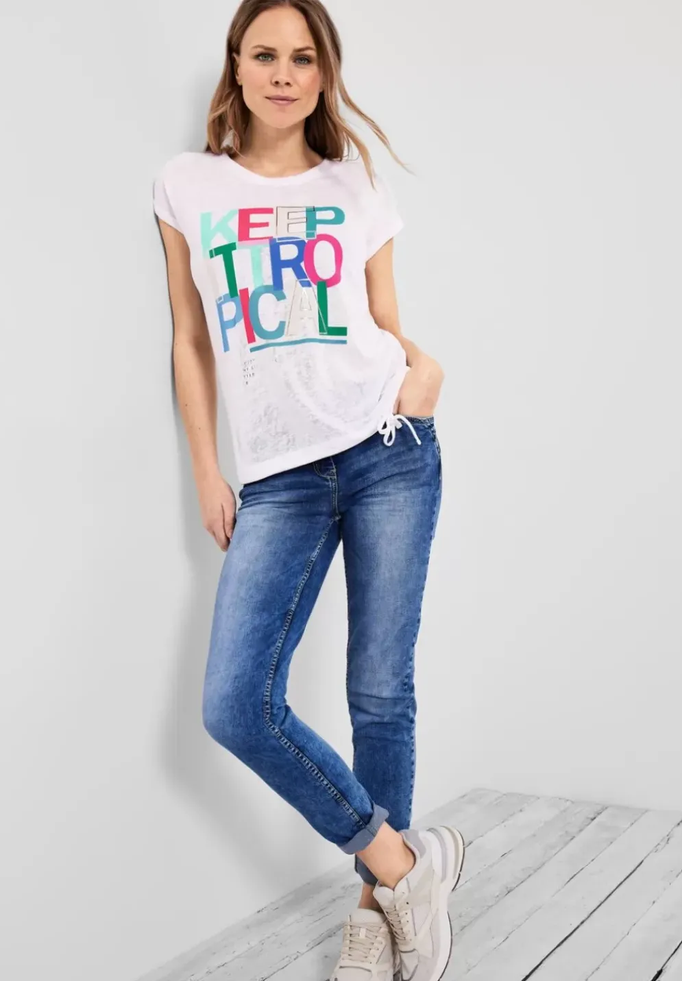 T-Shirt Mit Frontprint