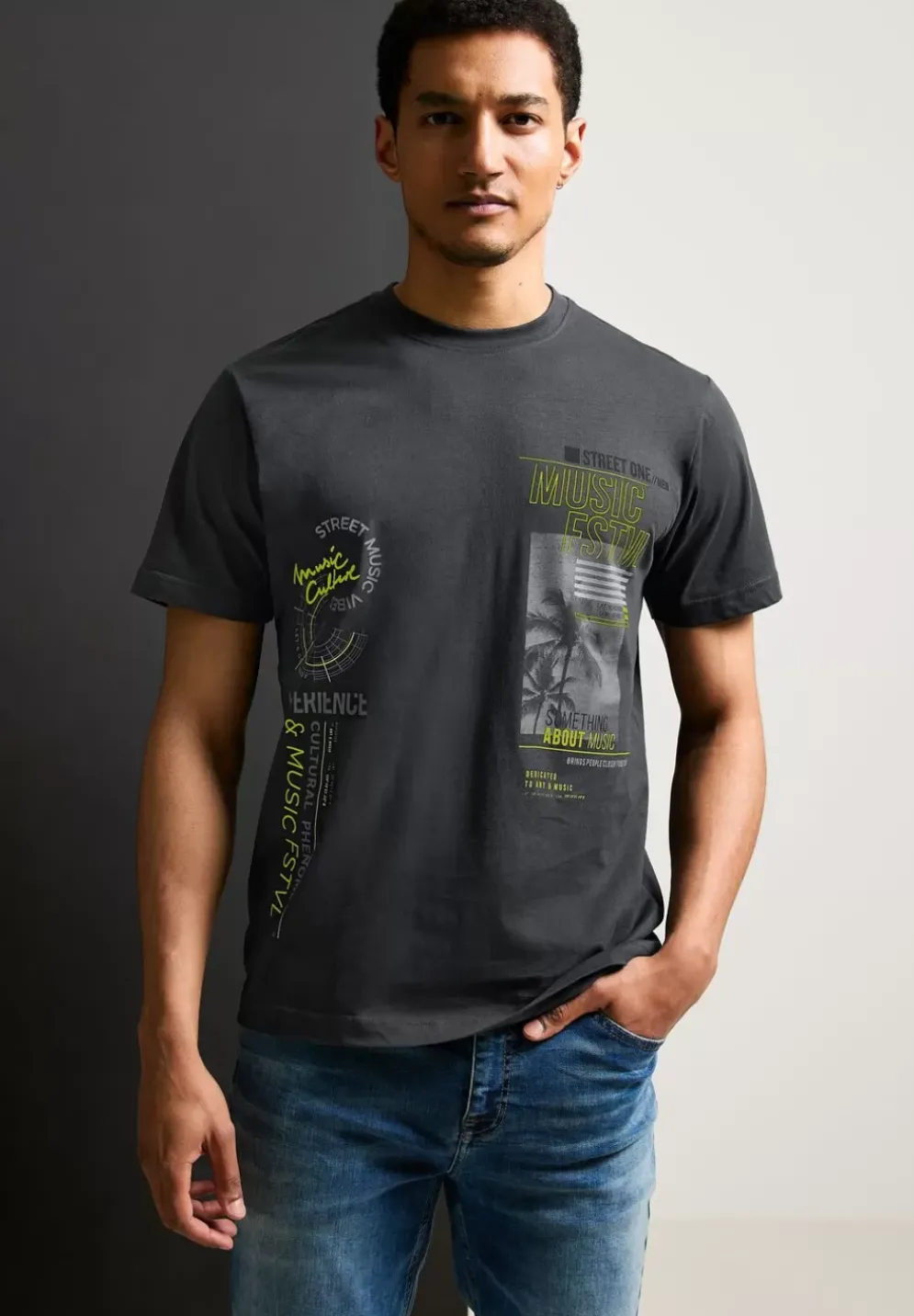 T-Shirt Mit Frontprint