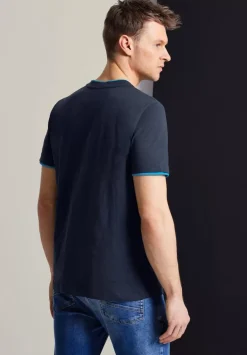 T-Shirt Mit Henleyausschnitt